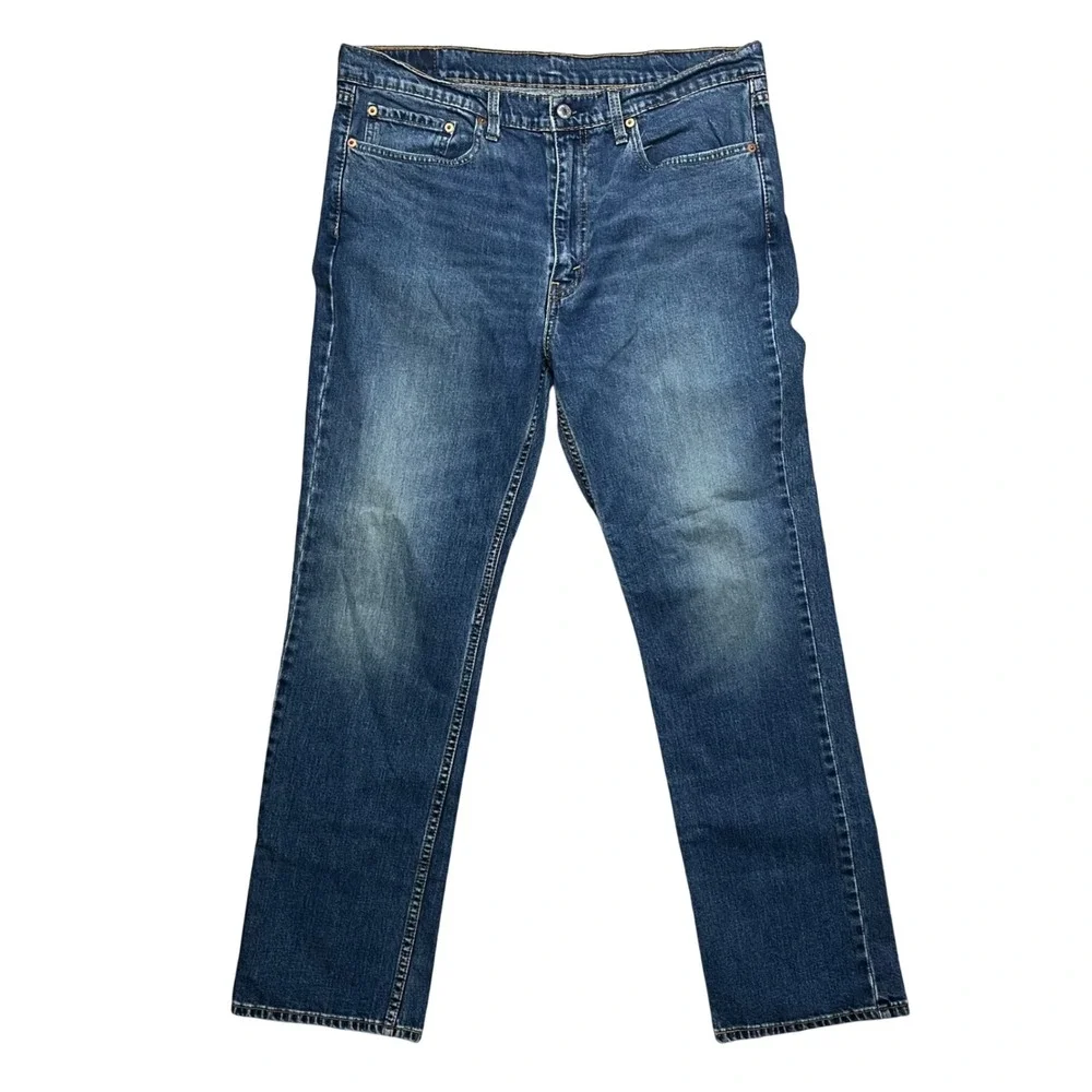 Levi's 514 Straight‎ Fit Jeans Mens 38x32 Blue Medium Wash Denim Pants
